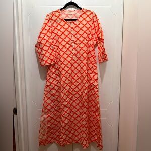 Roller Rabbit Anu Long Kurta in Jemina Orange